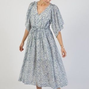 MIRTH CAFTAN ANTIBES DRESS FIELD FLOWERS SZ SMALL